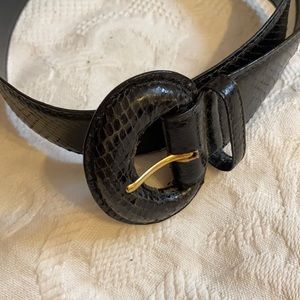 VTG Crown Pacific #6834 black snake skin belt